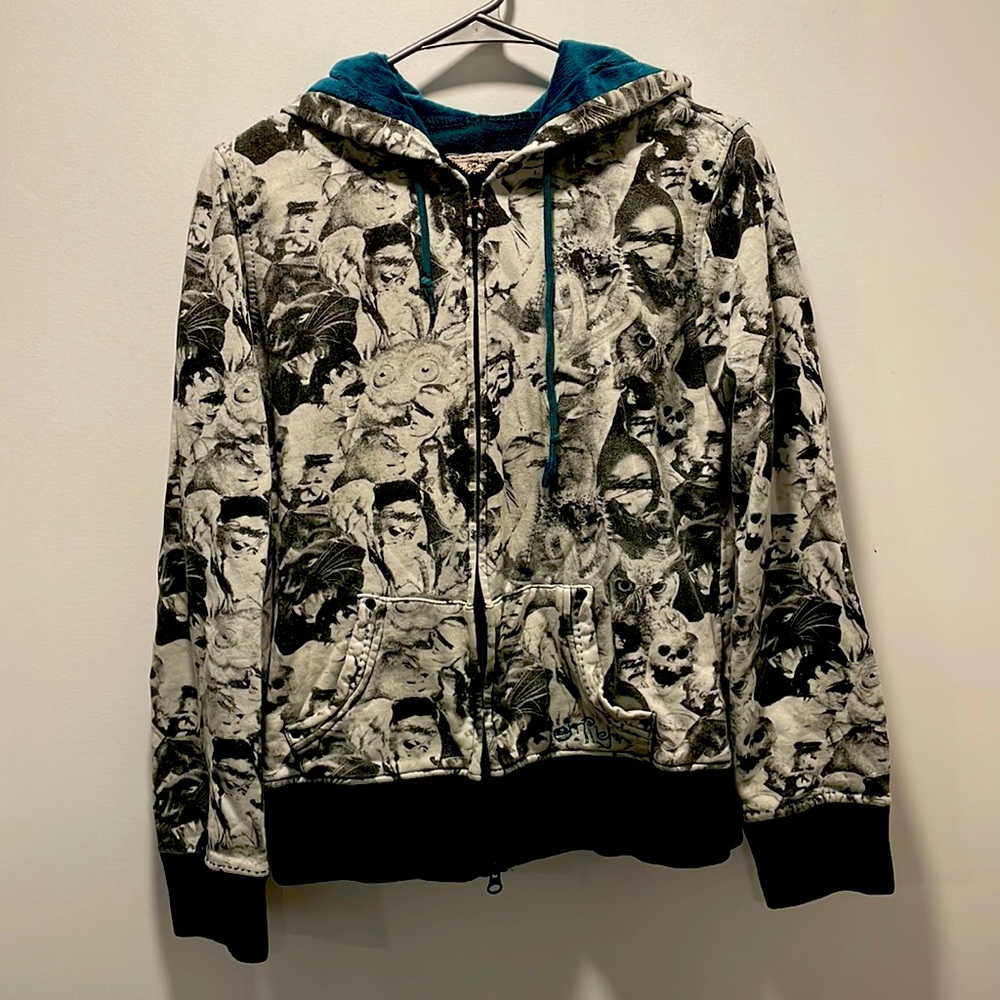 Empire zip up, with plush lined hood